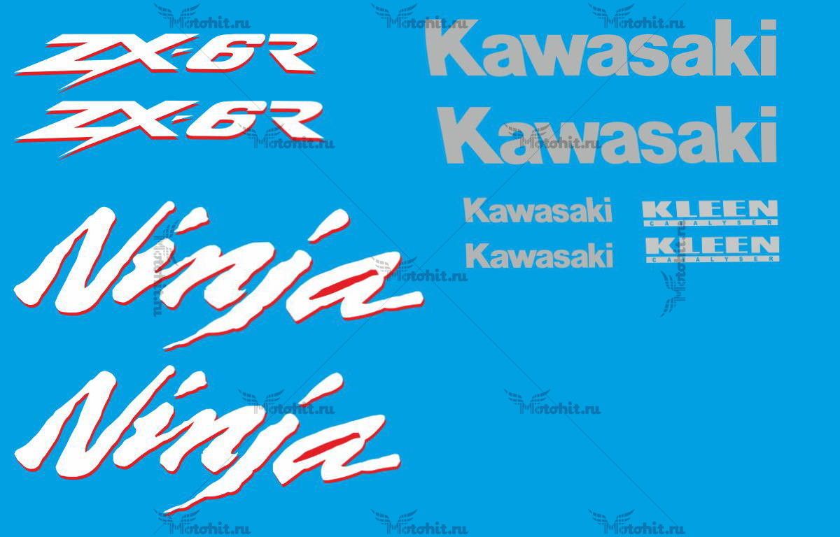 Комплект наклеек Kawasaki ZX-6R 2000