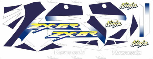 Комплект наклеек Kawasaki ZX-6R 2001