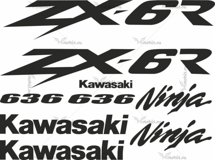 Комплект наклеек Kawasaki ZX-6R 2003