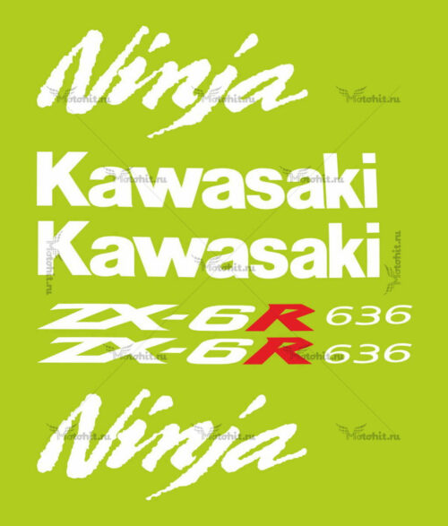 Комплект наклеек Kawasaki ZX-6R 2005-2006