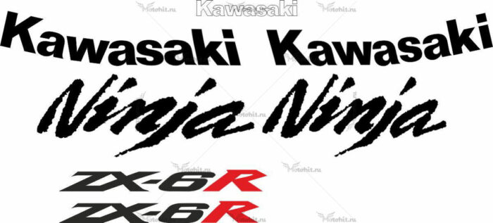 Комплект наклеек Kawasaki ZX-6R 2007-2008 TXT