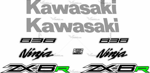 Комплект наклеек Kawasaki ZX-6R 2015 2-COLOR