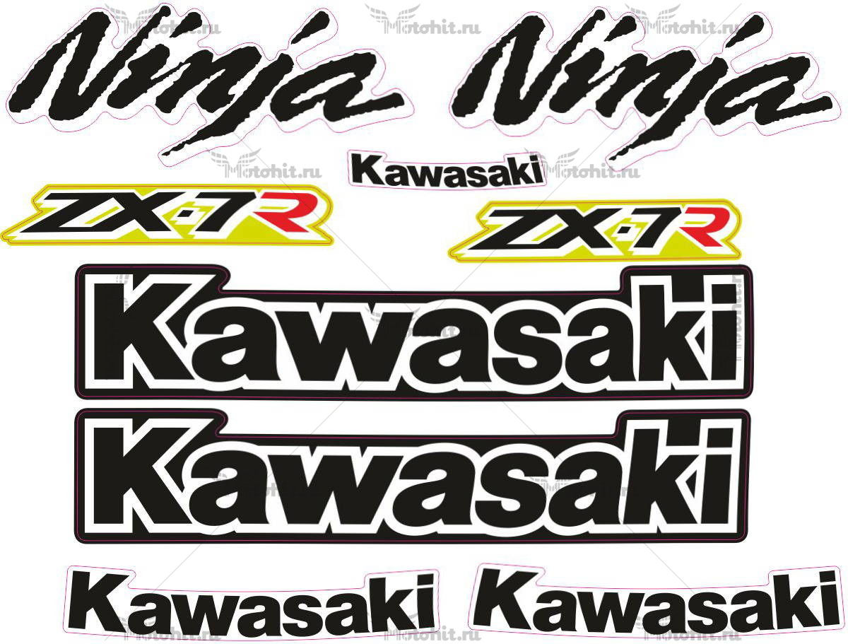 Комплект наклеек Kawasaki ZX-7 1997