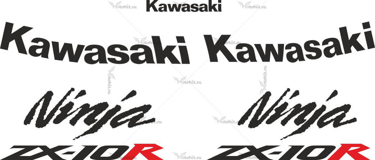 Комплект наклеек Kawasaki ZX-10-R 2004-2005
