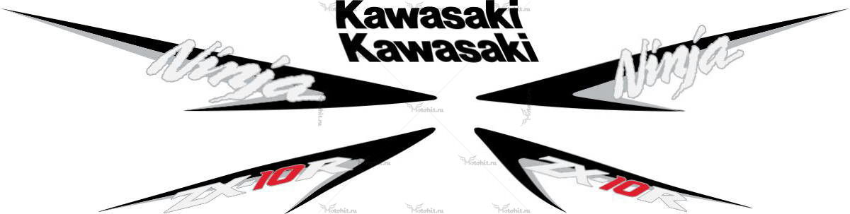 Комплект наклеек Kawasaki ZX-10-R 2007 SET