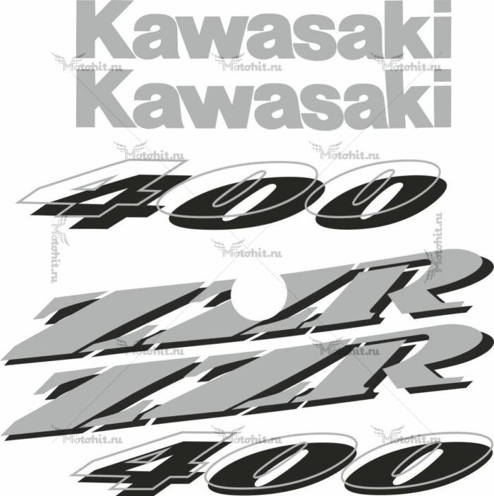 Комплект наклеек Kawasaki ZZR-400