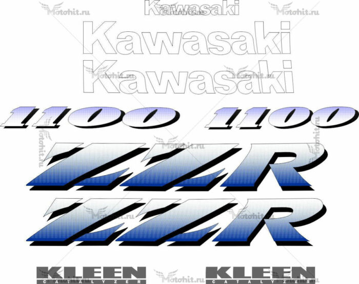 Комплект наклеек Kawasaki ZZR-1100 1993-1994