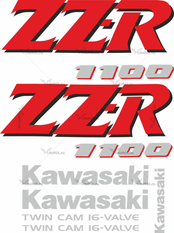 Комплект наклеек Kawasaki ZZR-1100 KIT