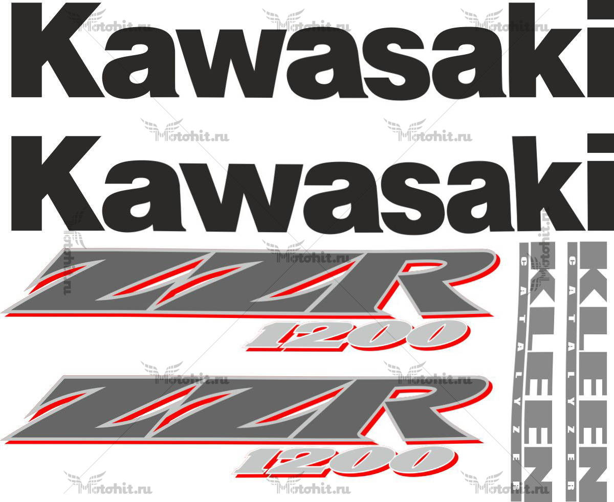 Комплект наклеек Kawasaki ZZR-1200
