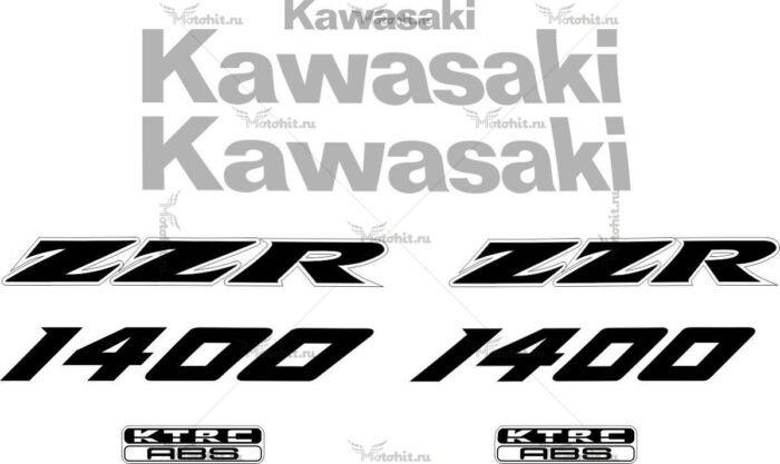Комплект наклеек Kawasaki ZZR-1400 2011