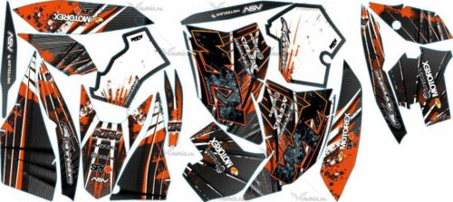 Комплект наклеек KTM EXC 2008-2011 CARBONWAR1