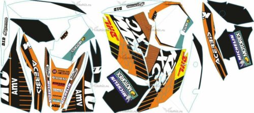 Комплект наклеек KTM EXC 2008-2011 DHL1-WHITE