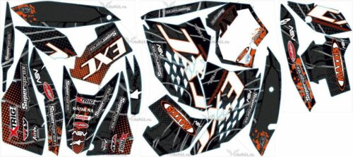 Комплект наклеек KTM EXC 2008-2011 MAXXIS2-CARBON