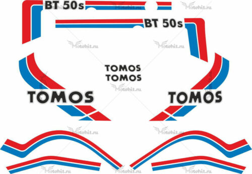 Комплект наклеек TOMOS-BT50S 1989