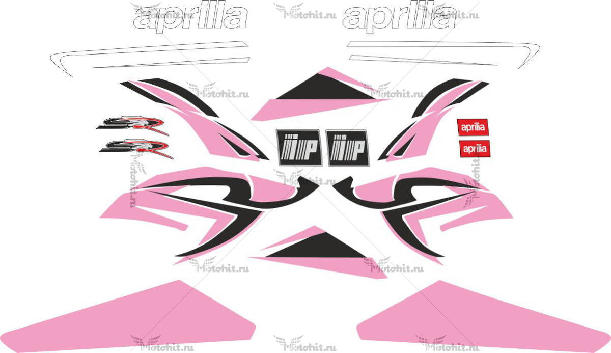 Комплект наклеек Aprilia SR-50 2008 PINK