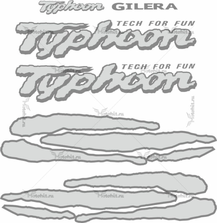 Комплект наклеек GILERA TYPHOON