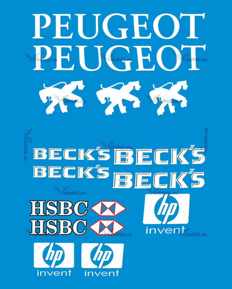 Комплект наклеек PEUGEOT SPEEDFIGHT-BECKS