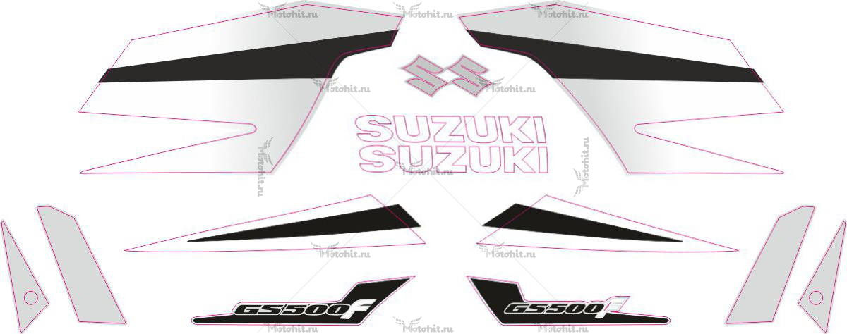 Комплект наклеек SUZUKI GS-500-F 2005