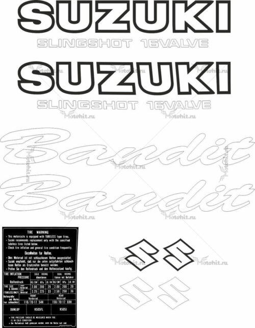 Комплект наклеек SUZUKI GSF-400 BANDIT