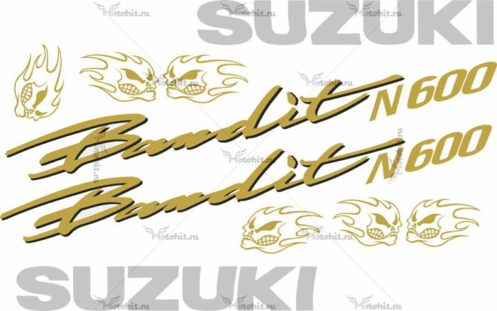 Комплект наклеек SUZUKI GSF-600-N BANDIT-GOLD