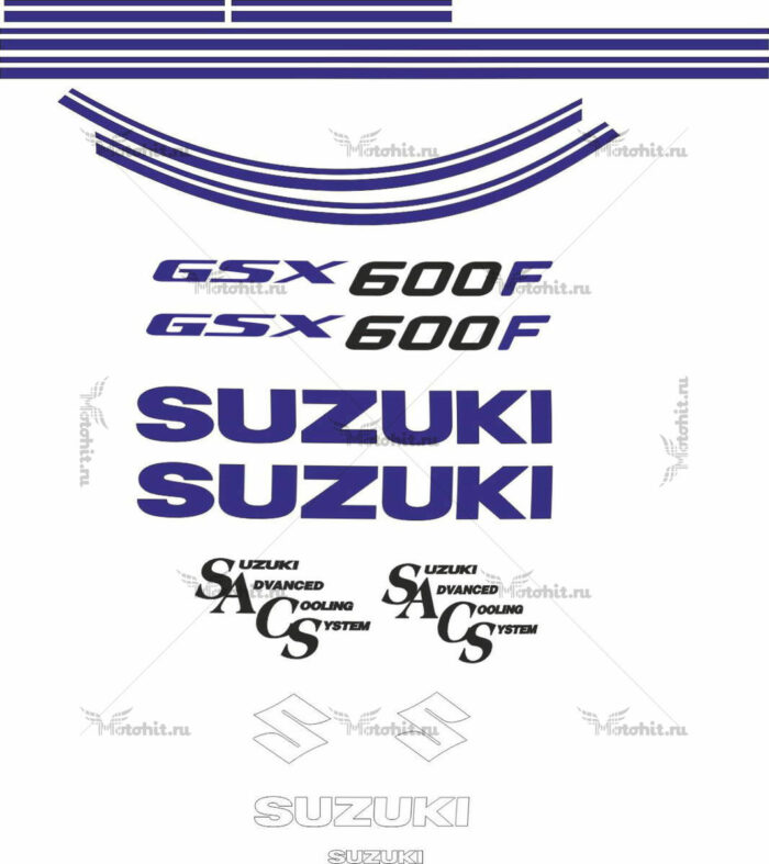 Комплект наклеек SUZUKI GSX-600-F 1988