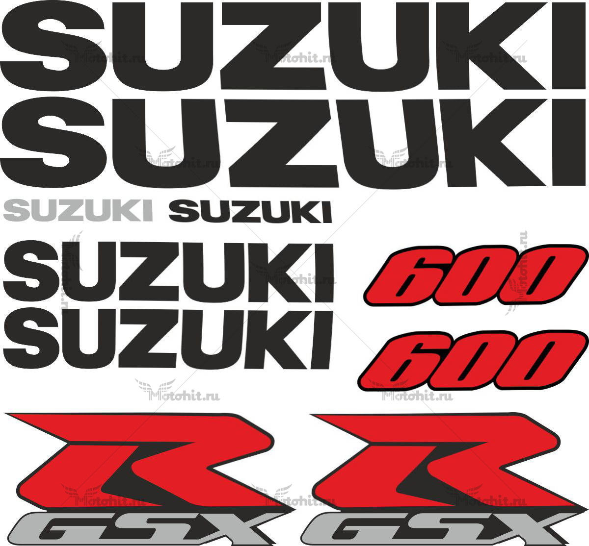 Комплект наклеек SUZUKI GSX-R-600 2000
