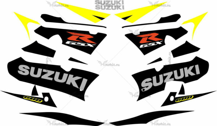 Комплект наклеек SUZUKI GSX-R-600 2003 YELLOW