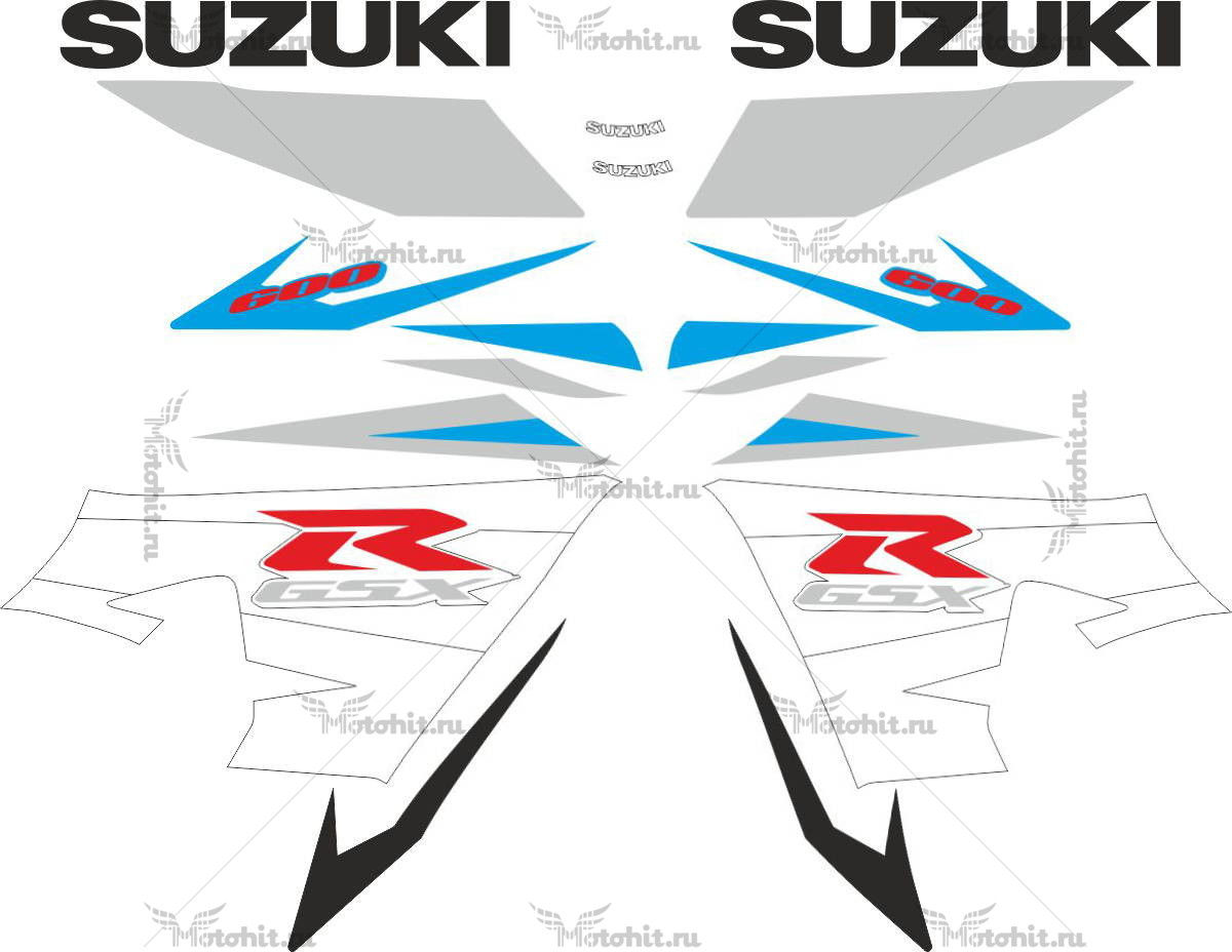 Комплект наклеек SUZUKI GSX-R-600 2004