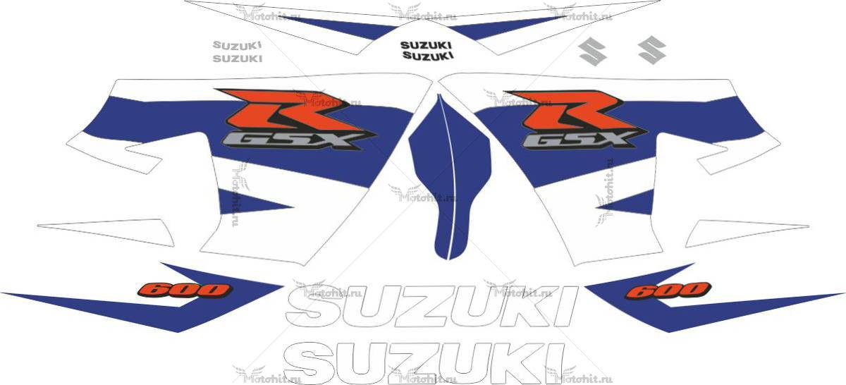 Комплект наклеек SUZUKI GSX-R-600 2004-2005