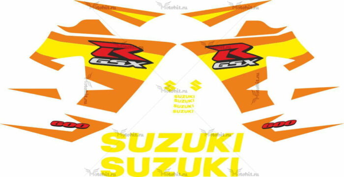 Комплект наклеек SUZUKI GSX-R-600 2004-2005 ORANGE