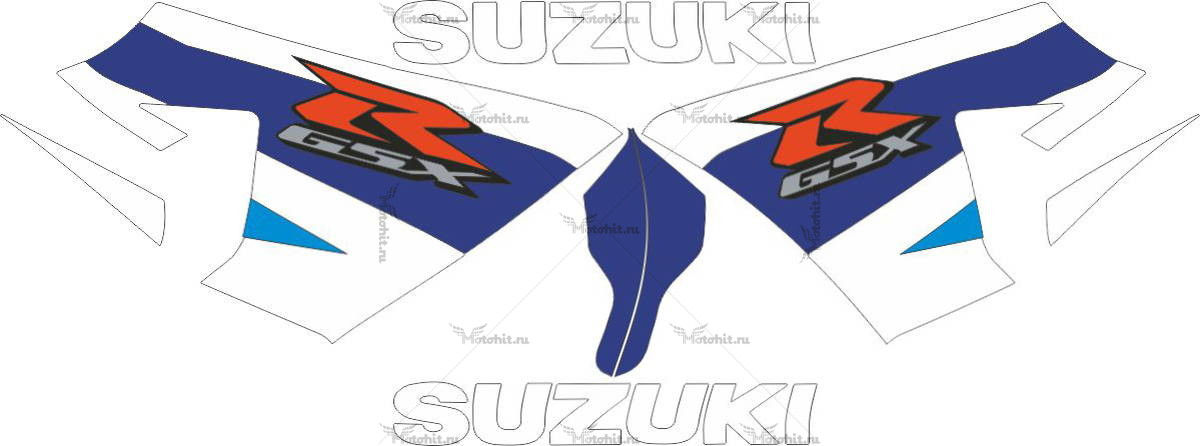 Комплект наклеек SUZUKI GSX-R-600 2004 PART