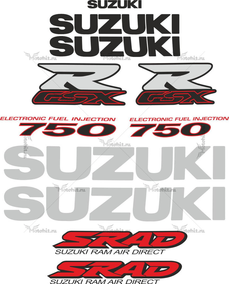 Комплект наклеек SUZUKI GSX-R-750 2000 SRAD