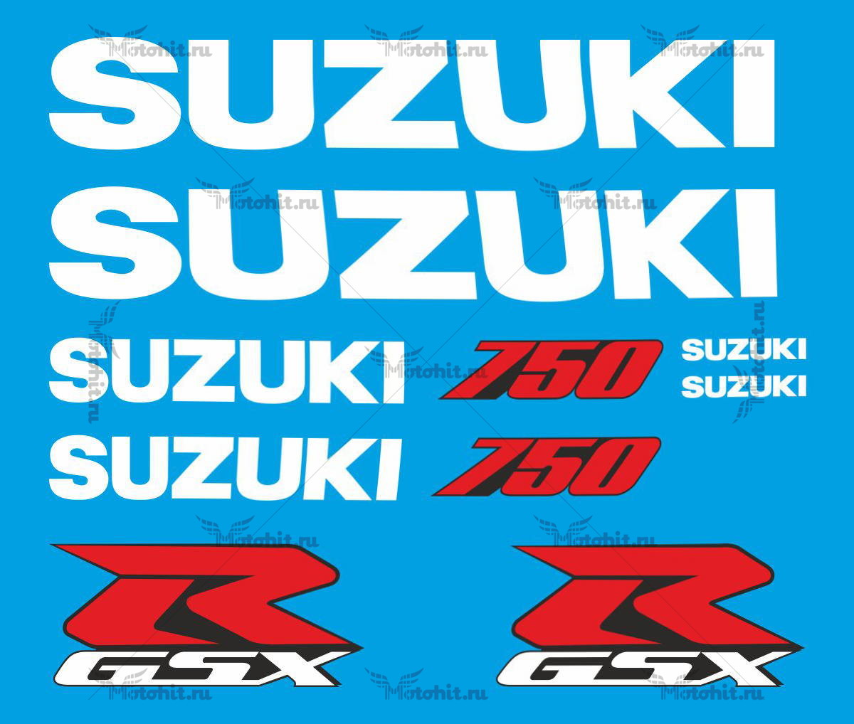 Комплект наклеек SUZUKI GSX-R-750 2001-2002