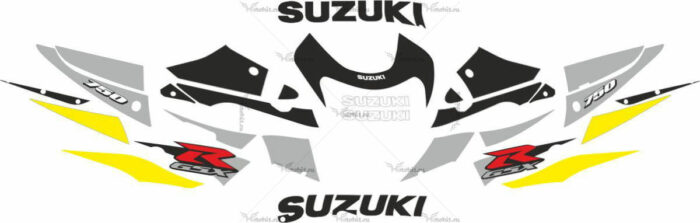 Комплект наклеек SUZUKI GSX-R-750 2001 BLACK