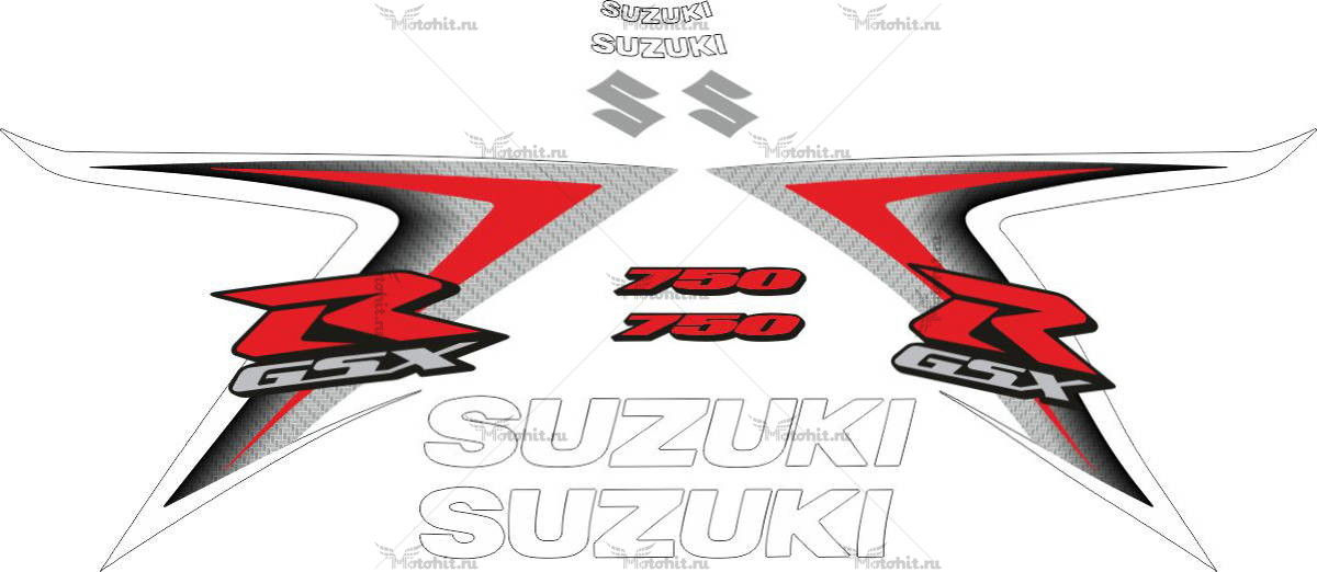 Комплект наклеек SUZUKI GSX-R-750 2008