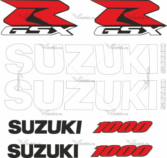 Комплект наклеек SUZUKI GSX-R-1000 2001-2002
