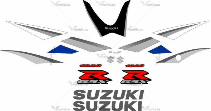 Комплект наклеек SUZUKI GSX-R-1000 2005-2006 SILVER-BLUE