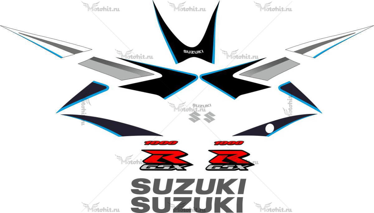 Комплект наклеек SUZUKI GSX-R-1000 2006-BLUE