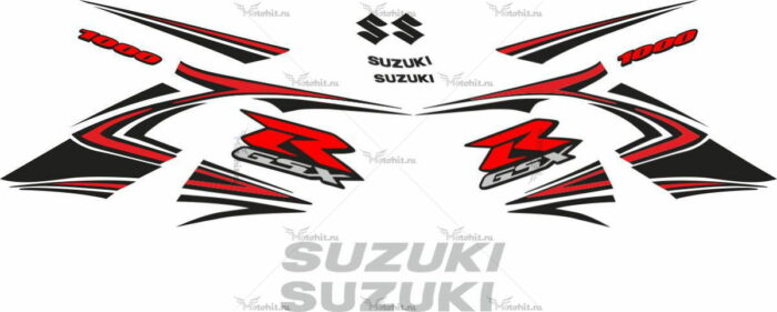 Комплект наклеек SUZUKI GSX-R-1000 2007-2008 BLACK-ORANGE