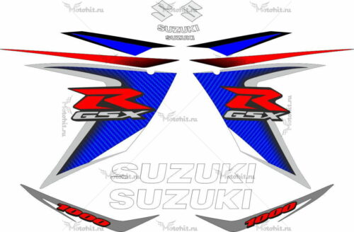 Комплект наклеек SUZUKI GSX-R-1000 2008 BLUE
