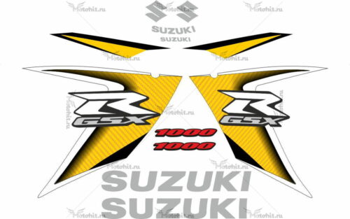 Комплект наклеек SUZUKI GSX-R-1000 2008 YELLOW