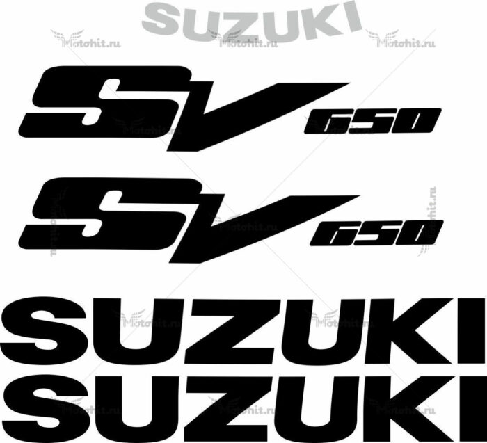 Комплект наклеек SUZUKI SV-650 1999-2010 BLACK