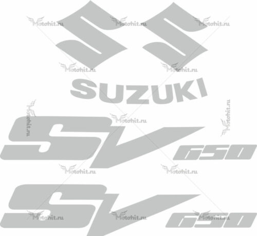 Комплект наклеек SUZUKI SV-650 1999-2010 SILVER