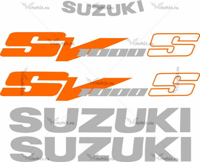 Комплект наклеек SUZUKI SV-1000-S 2003-2008 ORANGE