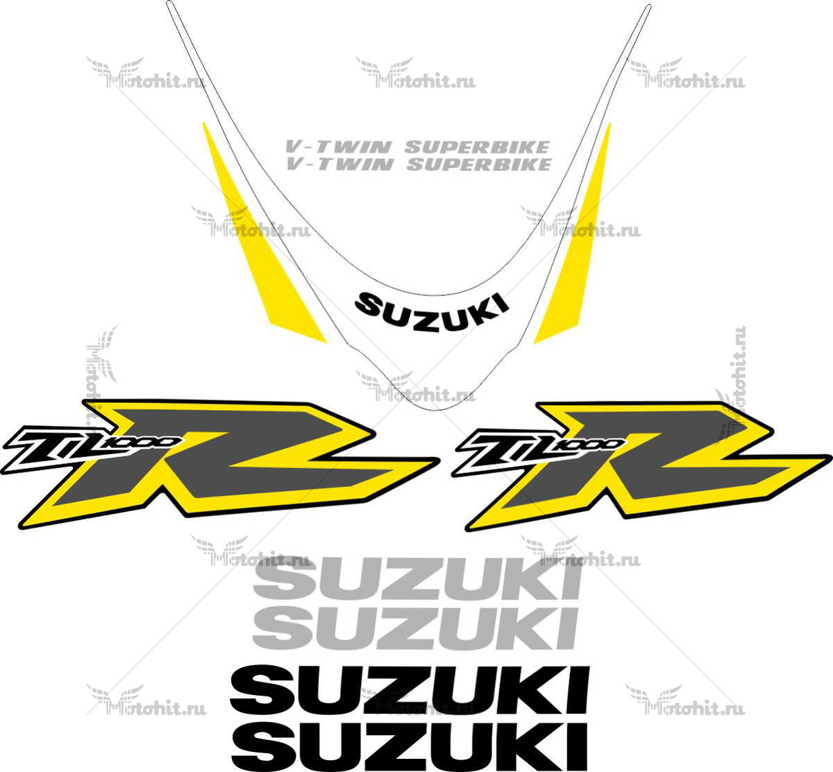 Комплект наклеек SUZUKI TL-1000-R 2000