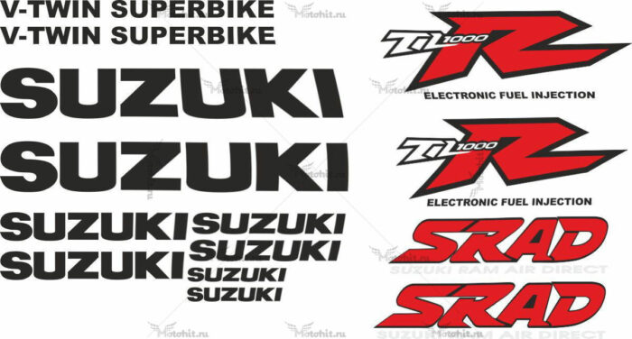 Комплект наклеек SUZUKI TL-1000-R SRAD 1999 TXT