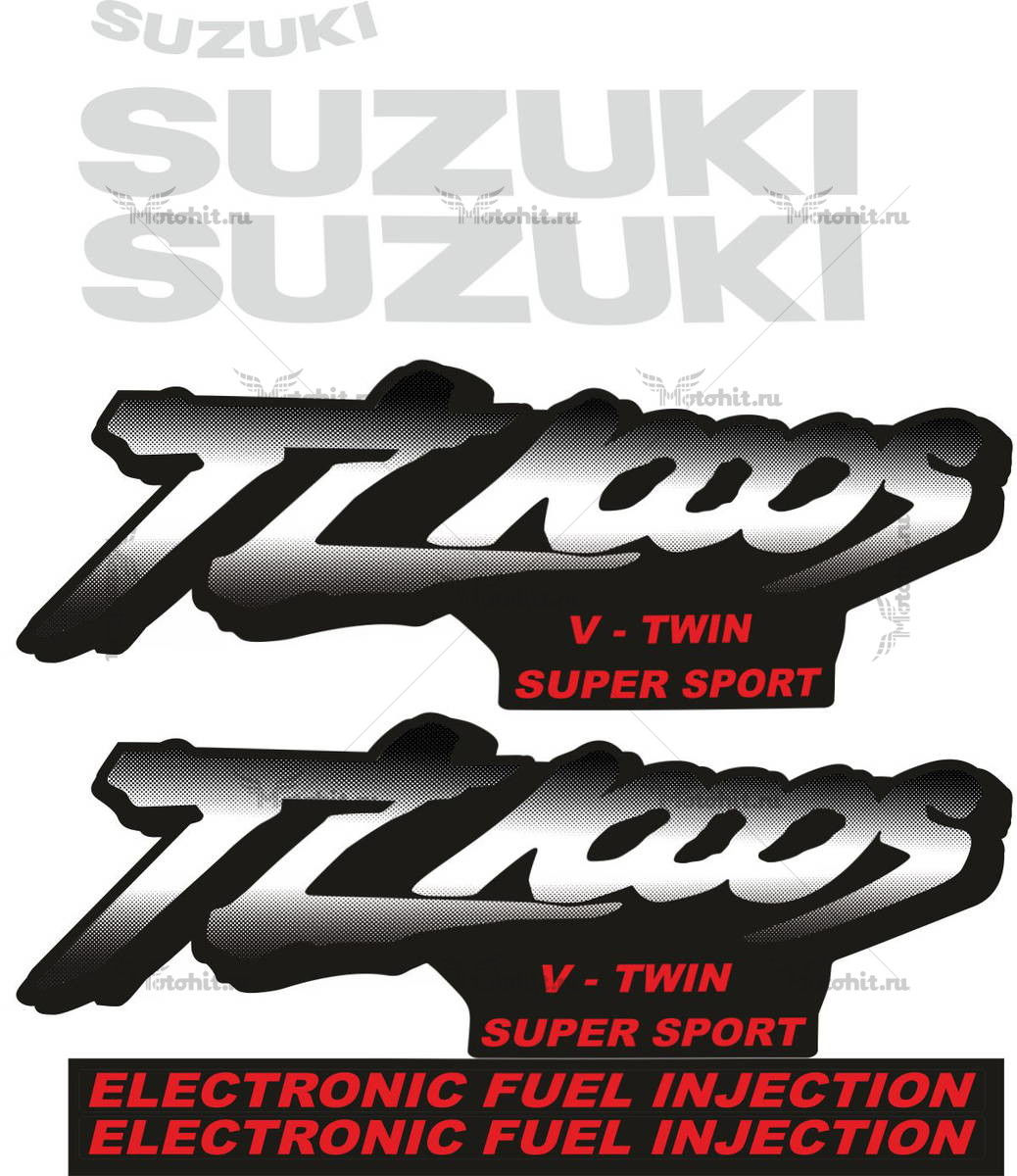 Комплект наклеек SUZUKI TL-1000-S 1997-2003 DOTS