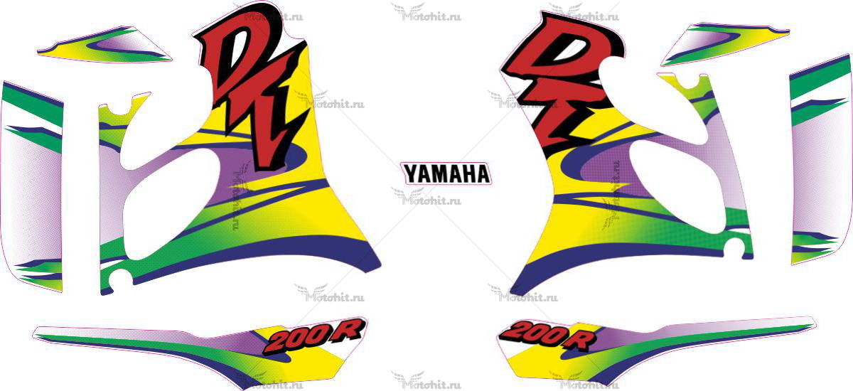 Комплект наклеек Yamaha DT-200-R 1999