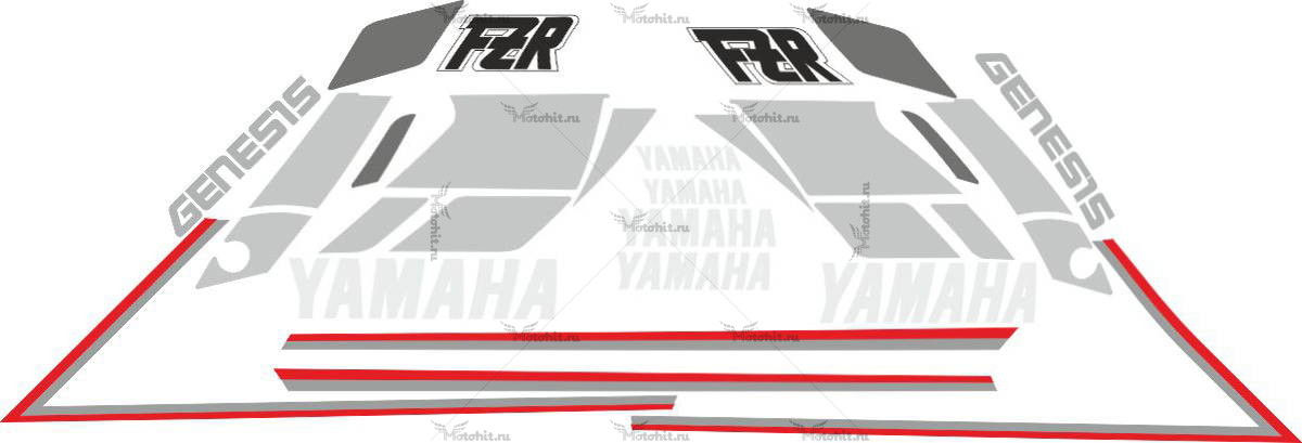 Комплект наклеек Yamaha FZR-600 1989-1999