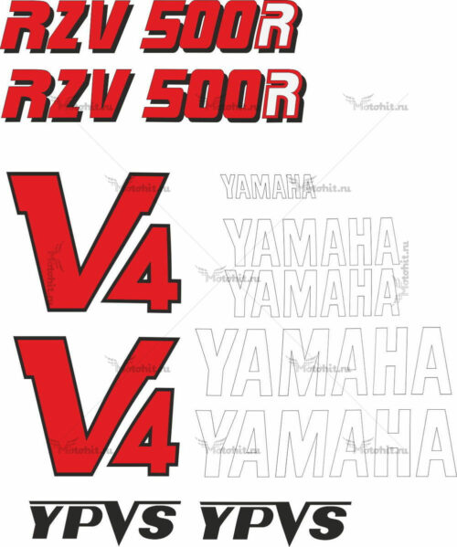 Комплект наклеек Yamaha RZV-500-R 1985+